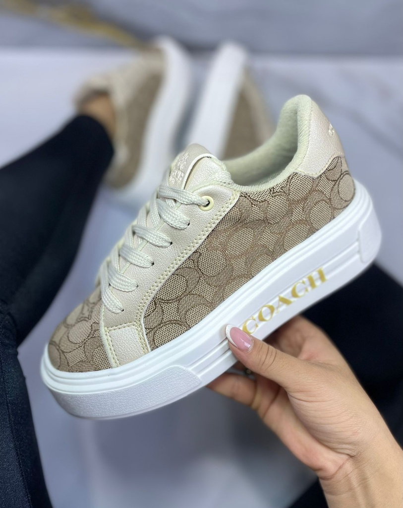 Coach Plataforma Beige Letras Sp D