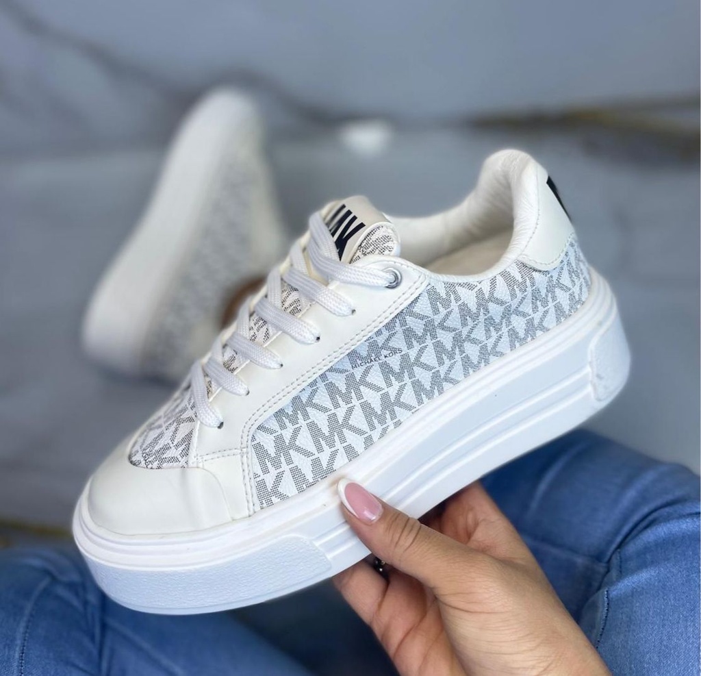 Michael  Plataforma Blanco Gris