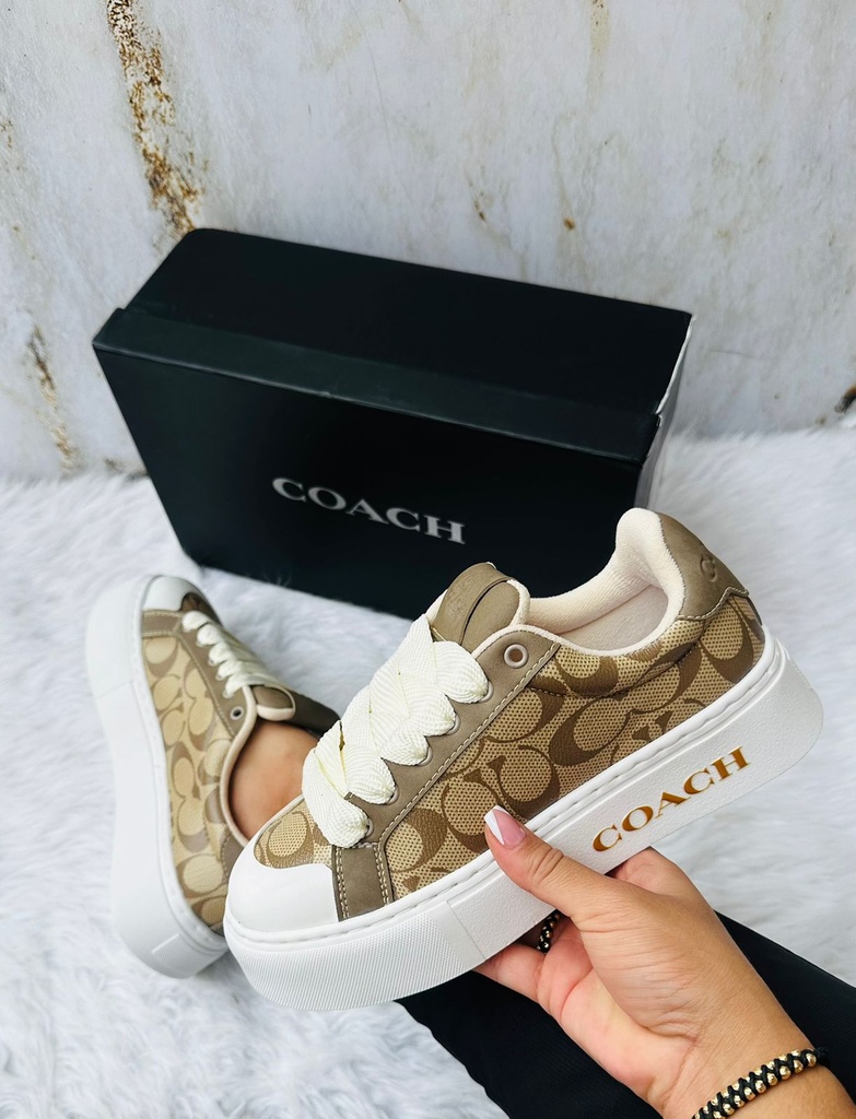 Coach Plataforma Cordon Beige CH95