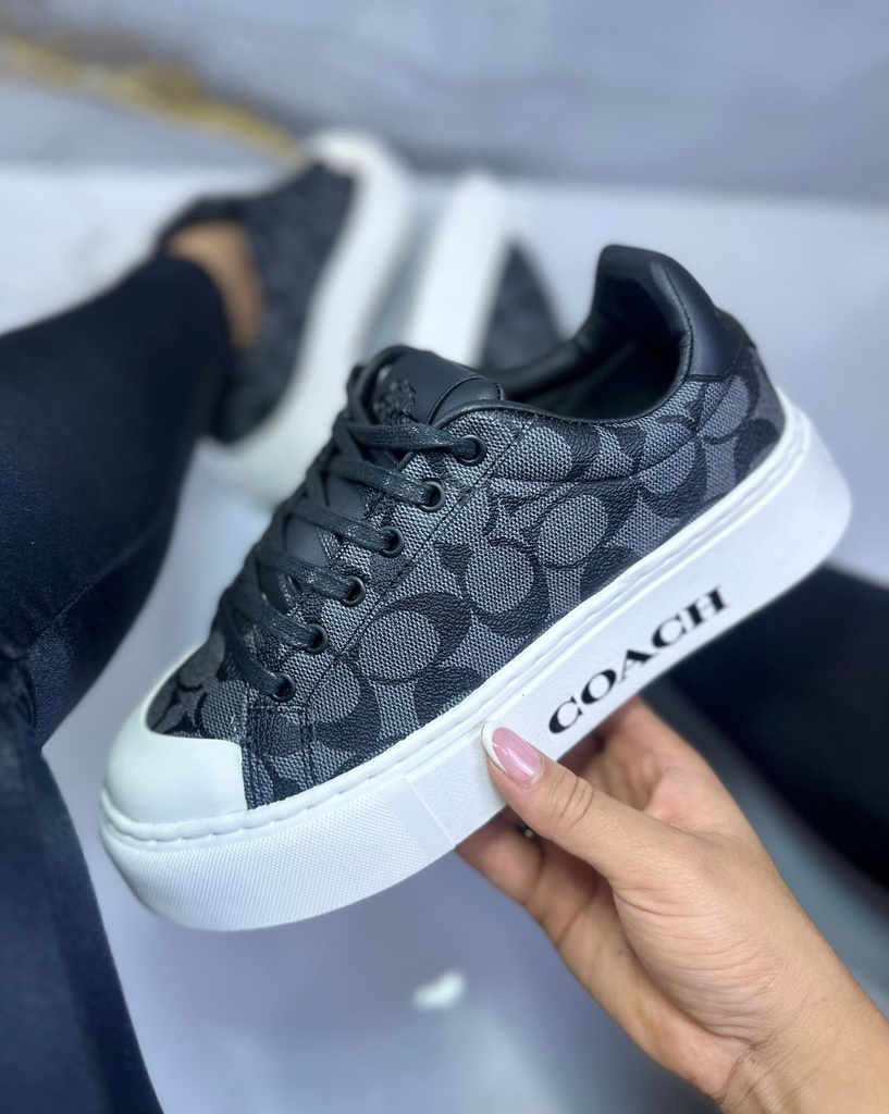 Coach Plataforma Negro Tejido CH93