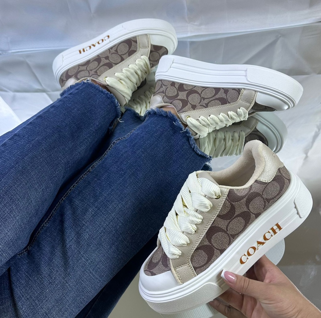 Coach Plataforma Cafe-Beige D