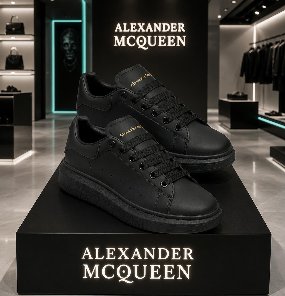 Alexander Mcqueen AAA Negro Plateado
