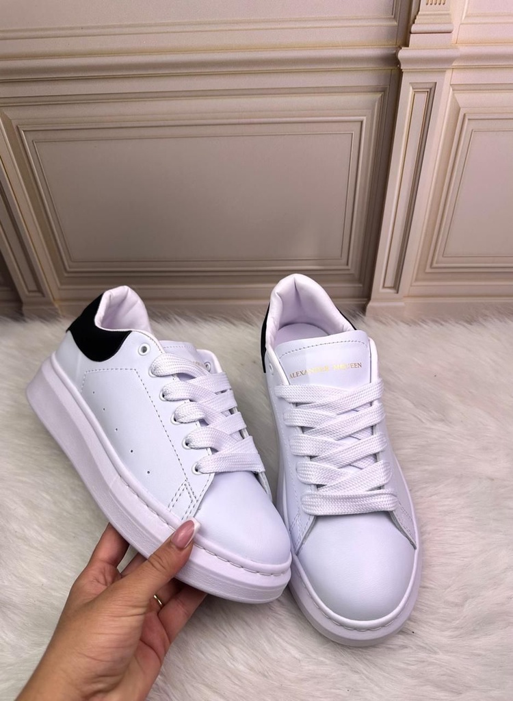 Alexander Mcqueen Blanco Talon Negro