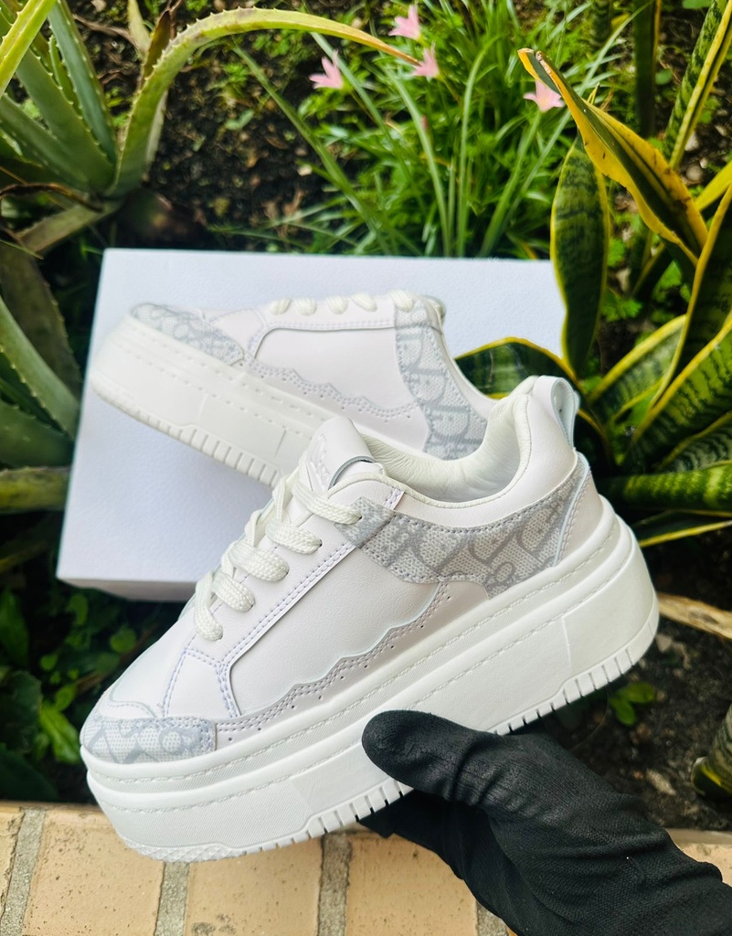 DIOR PLATAFORMA BLANCO GRIS