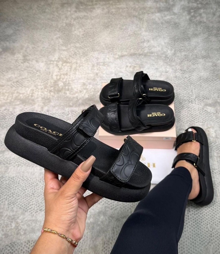 Sandalia Coach Negro Sc