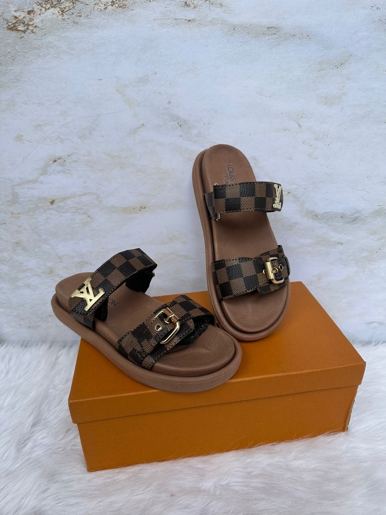 Sandalia Louis Vuitton Suela Cafe 