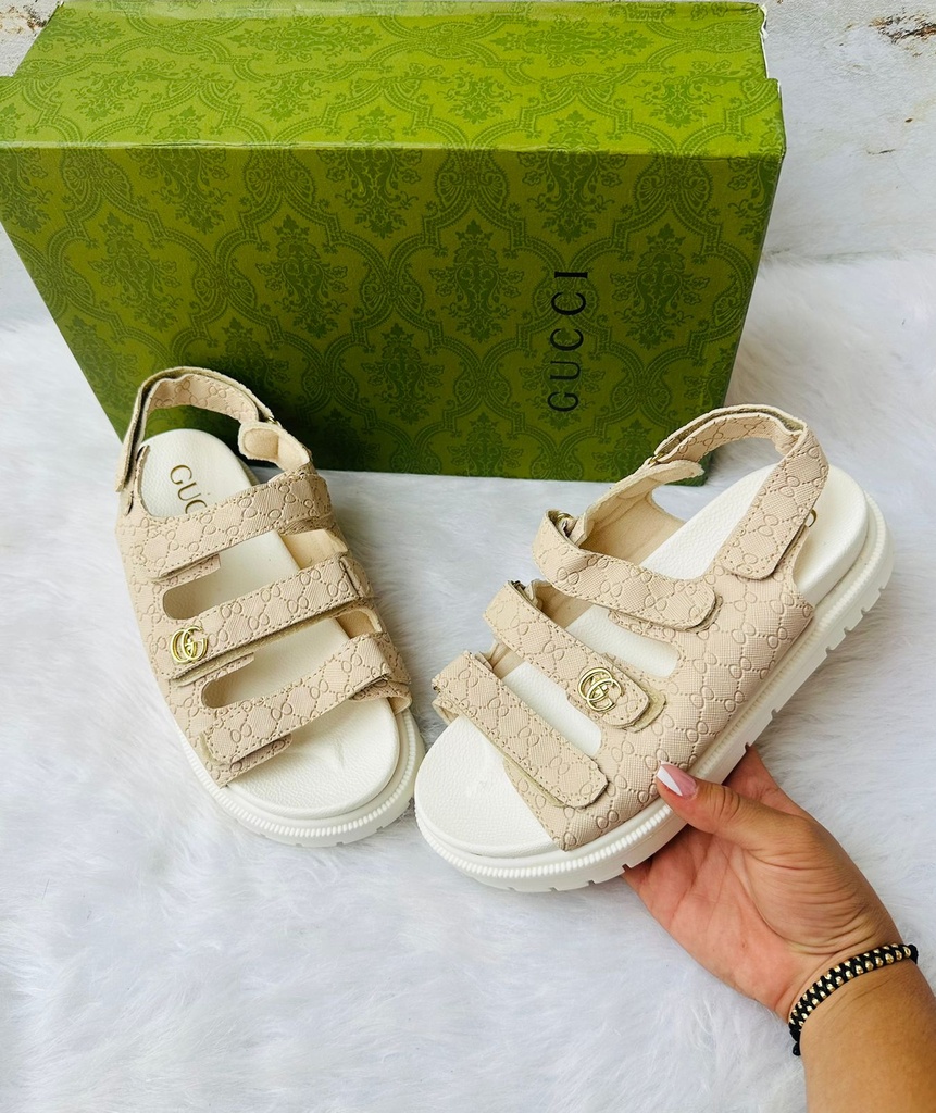 Sandalia Gucci Beige Correa D