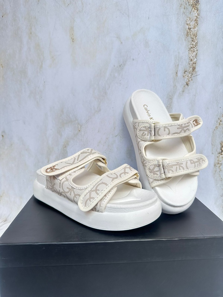 Sandalia Calvin Klein Blanco Beige