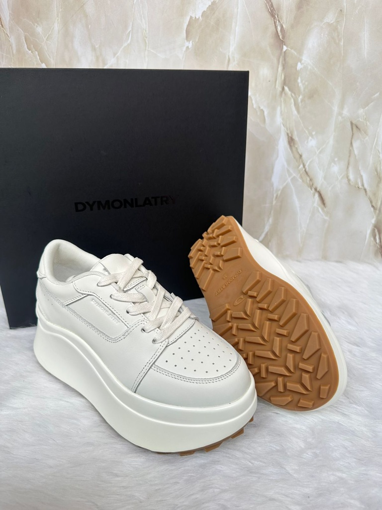 Dymonlatry Plataforma Blanco Suela Cafe
