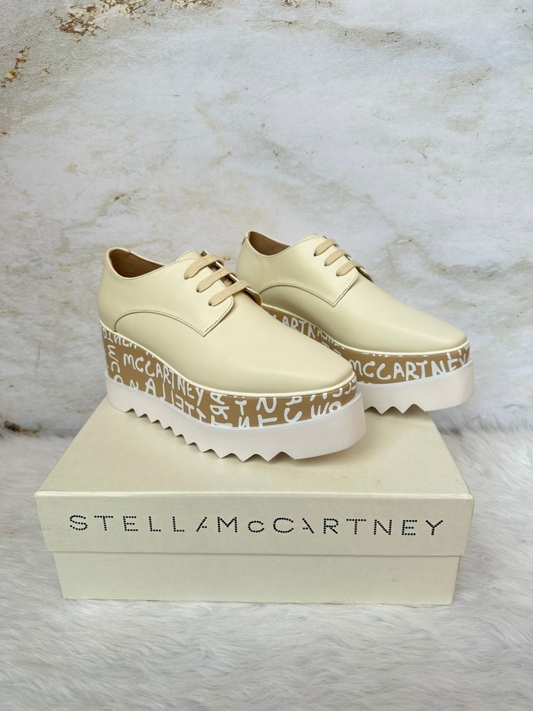Stella McCartney Elyse Beige Nude Letras