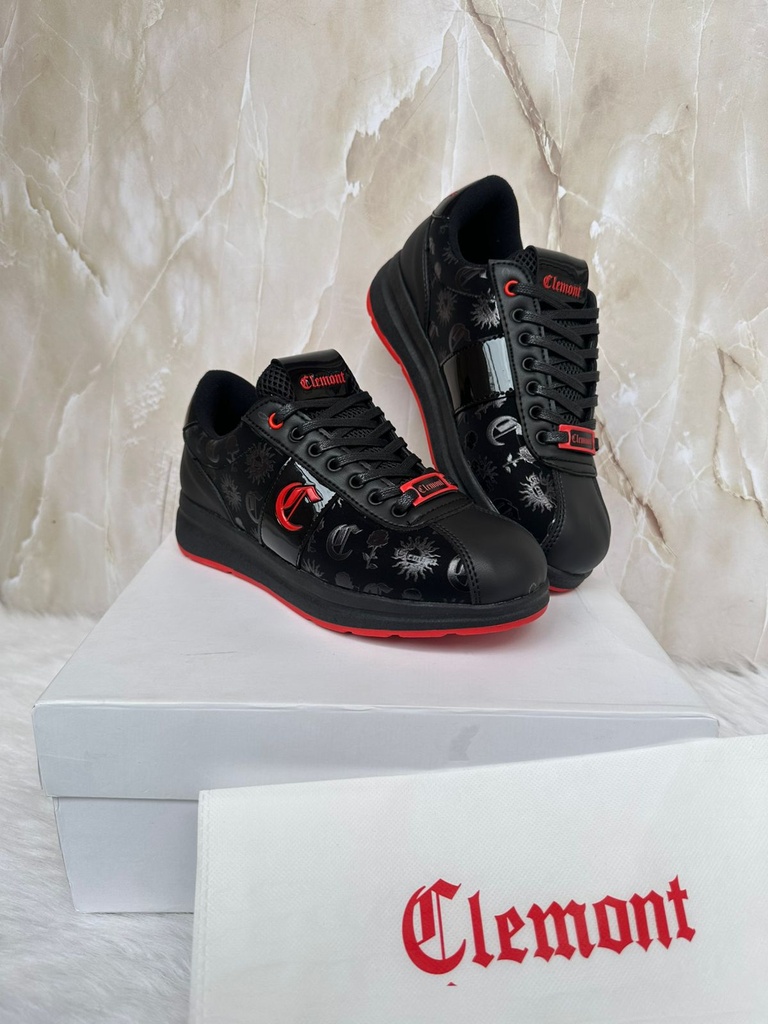 Clemont Negro Gamuza Suela Roja S
