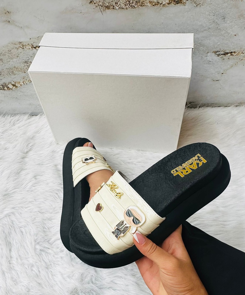 Sandalia Karl Lagerfeld Blanco Charol