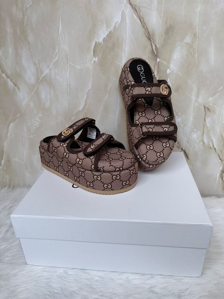 Sandalia Gucci Plataforma Cafe Correa
