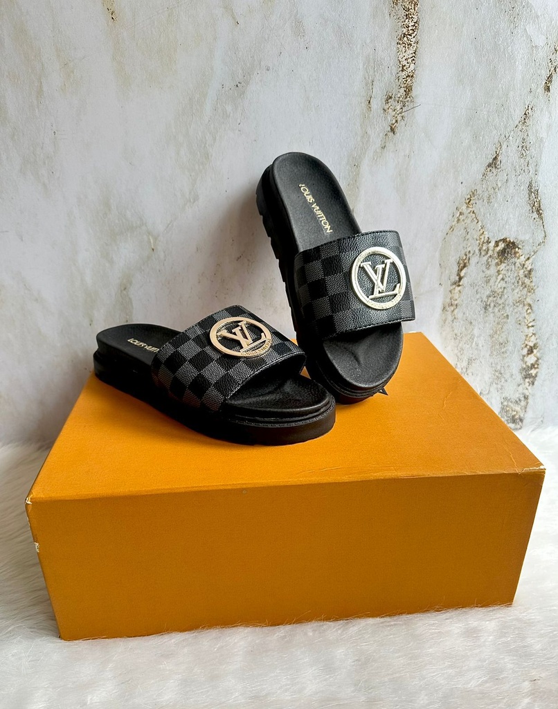  Sandalia Louis Vuitton Bajita Negro D 
