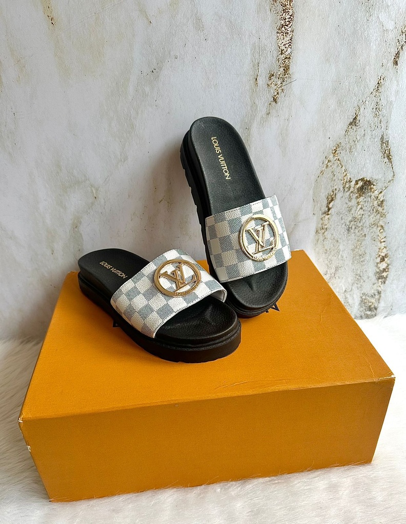  Sandalia Louis Vuitton Bajita Gris D  
