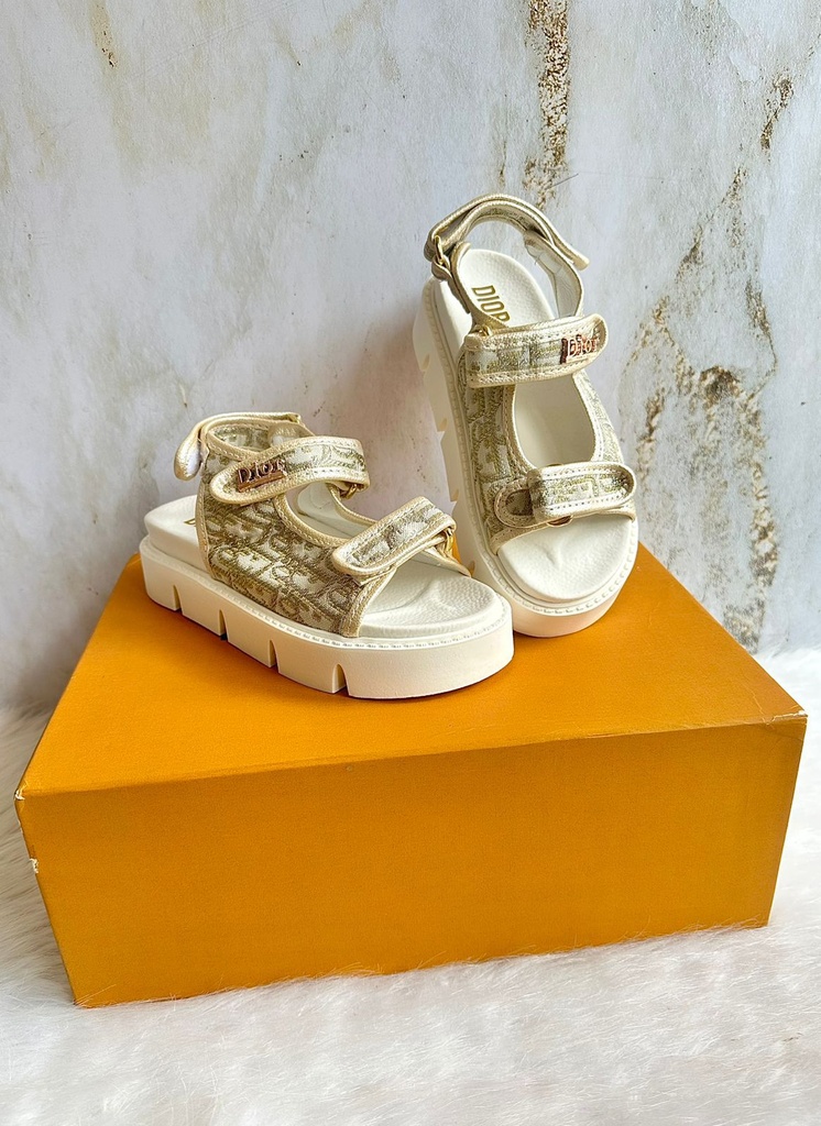 Sandalia Dior Escarchado Beige