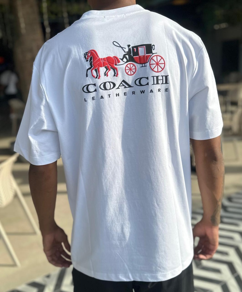 Camiseta Coach Blanco Carroza