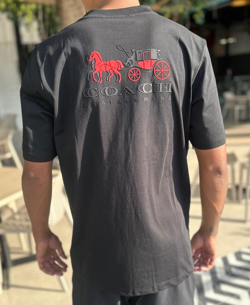 Camiseta Coach Negro Carroza