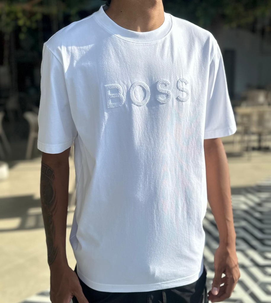 Camiseta Boss Blanco Logo