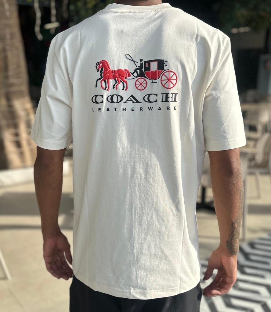 Camiseta Coach Beige Carroza
