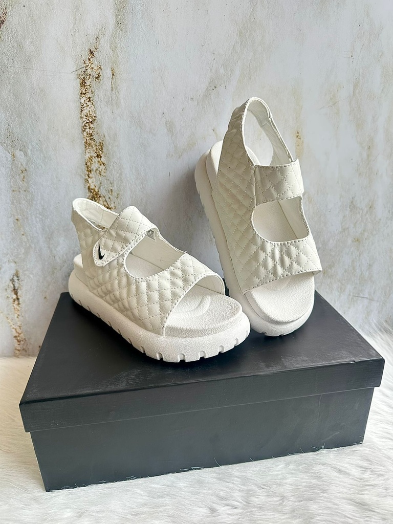 Chancla Nike Blanco Adhesivo