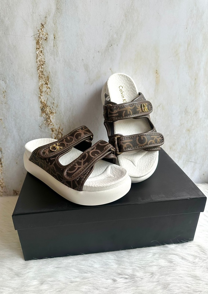 Sandalia Calvin Klein Cafe Blanco 