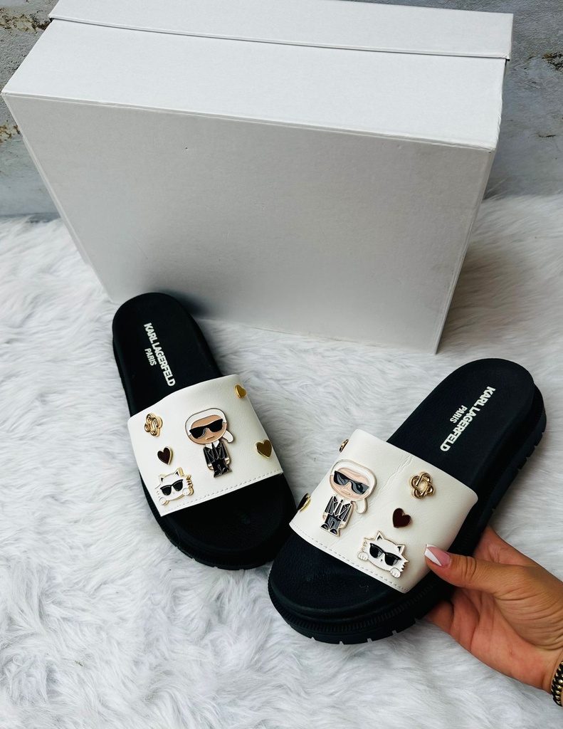 Sandalia Karl Lagerfeld Blanco Negro