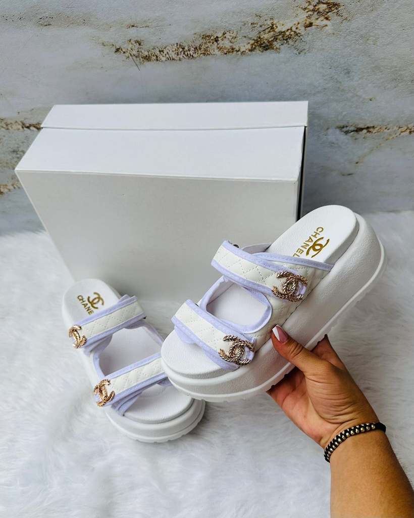 Sandalia Chanel Blanca 2