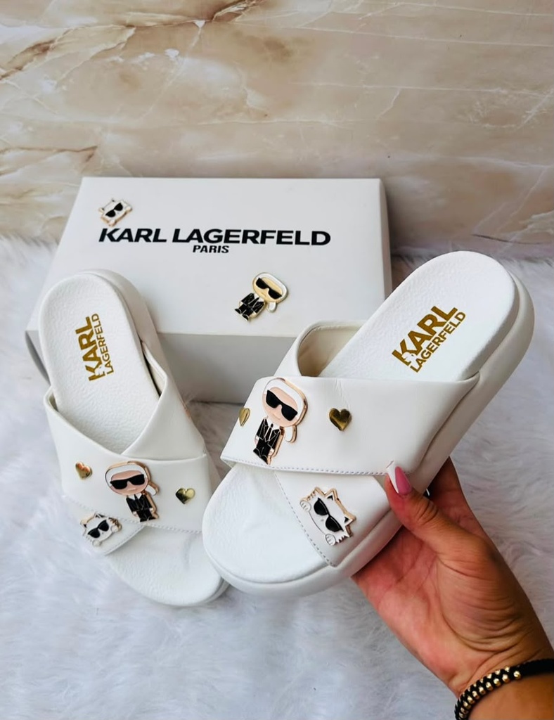 Sandalia Karl Lagerfeld Blanco Cruzado 2 