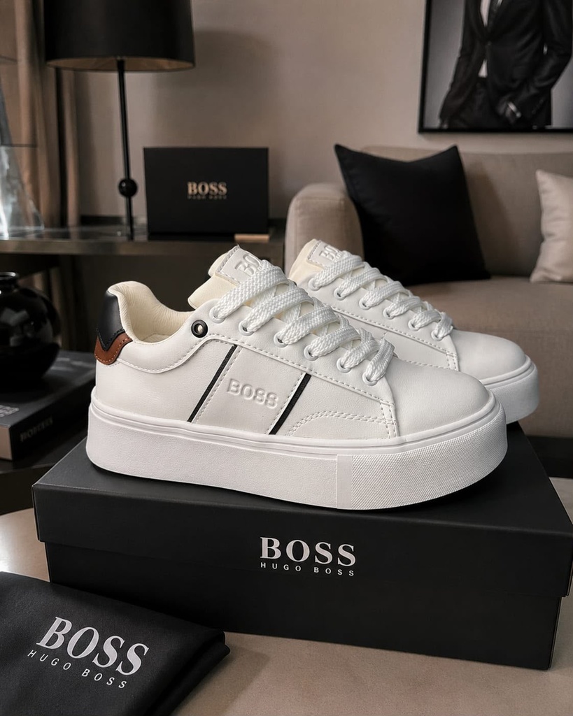 Hugo Boss Plataforma Talon Negro Cafe 