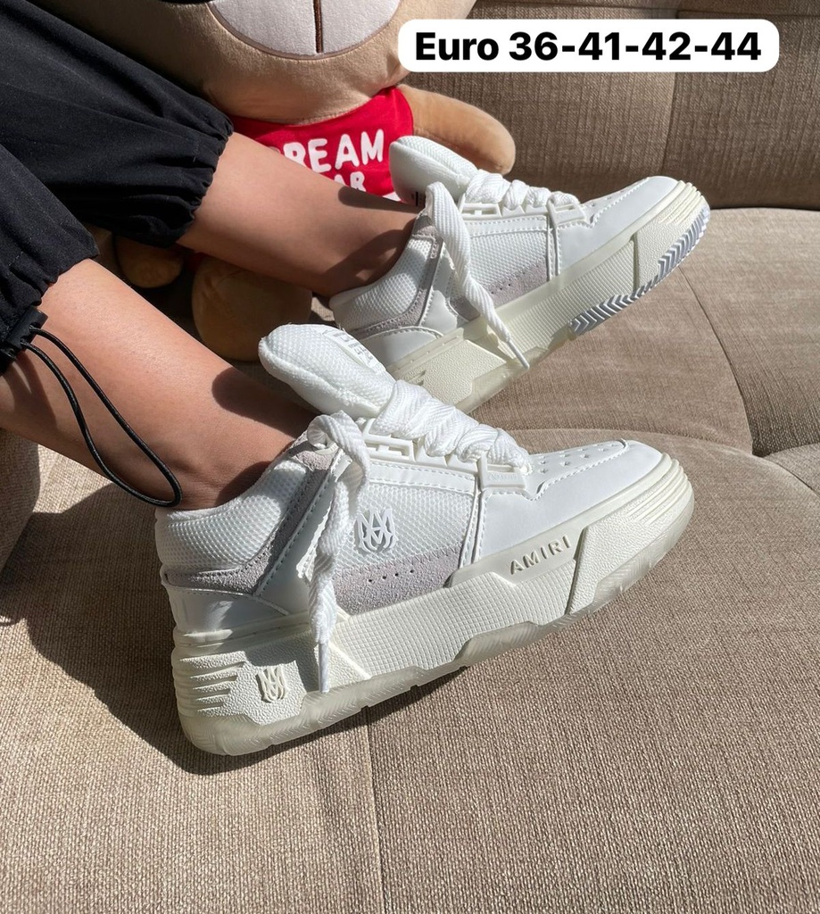 Amiri Blanco Suela Beige