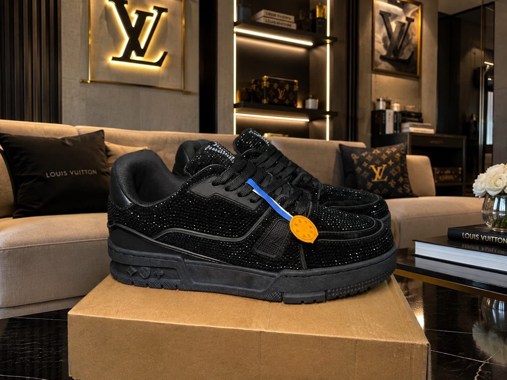 Louis Vuitton Trainer Negro Perlas