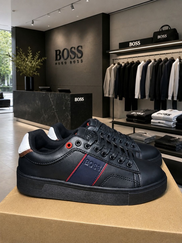 Hugo Boss Negro Azul Suela Negra