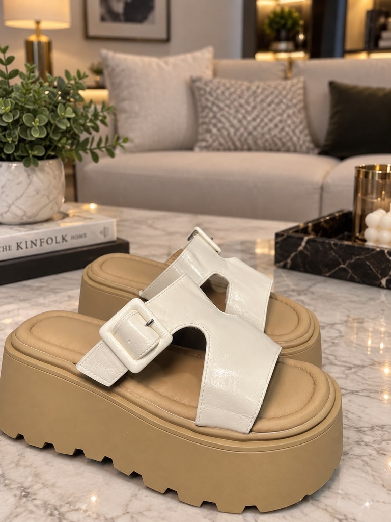 Sandalia Plataforma Beige 0924