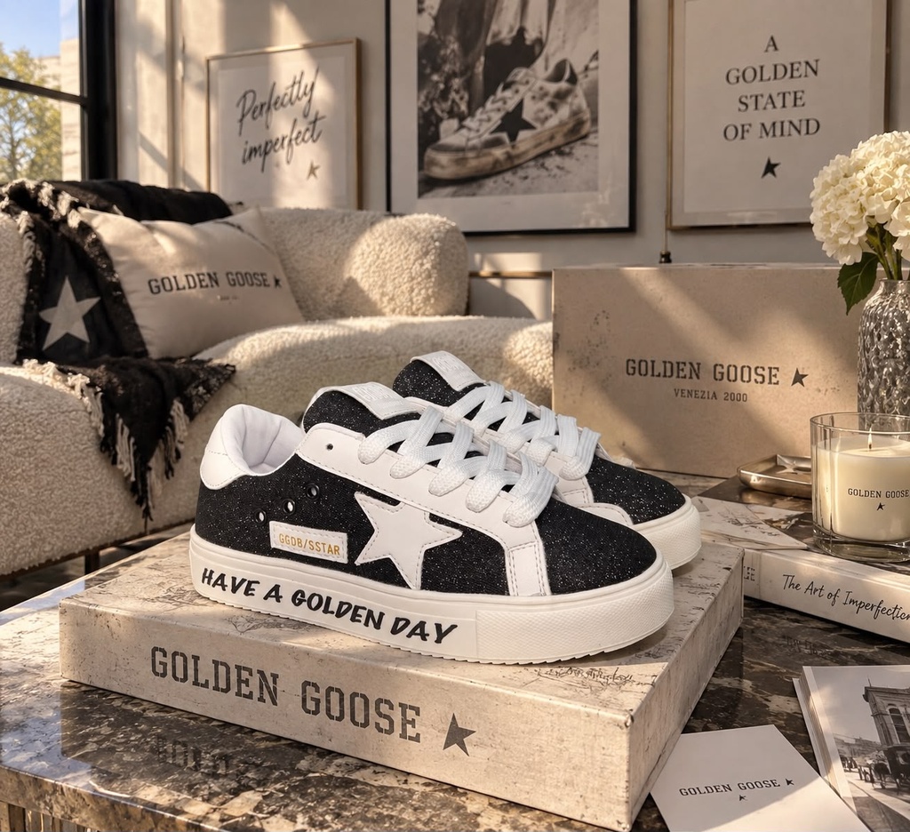 Golden Goose Brillos Negro Letra