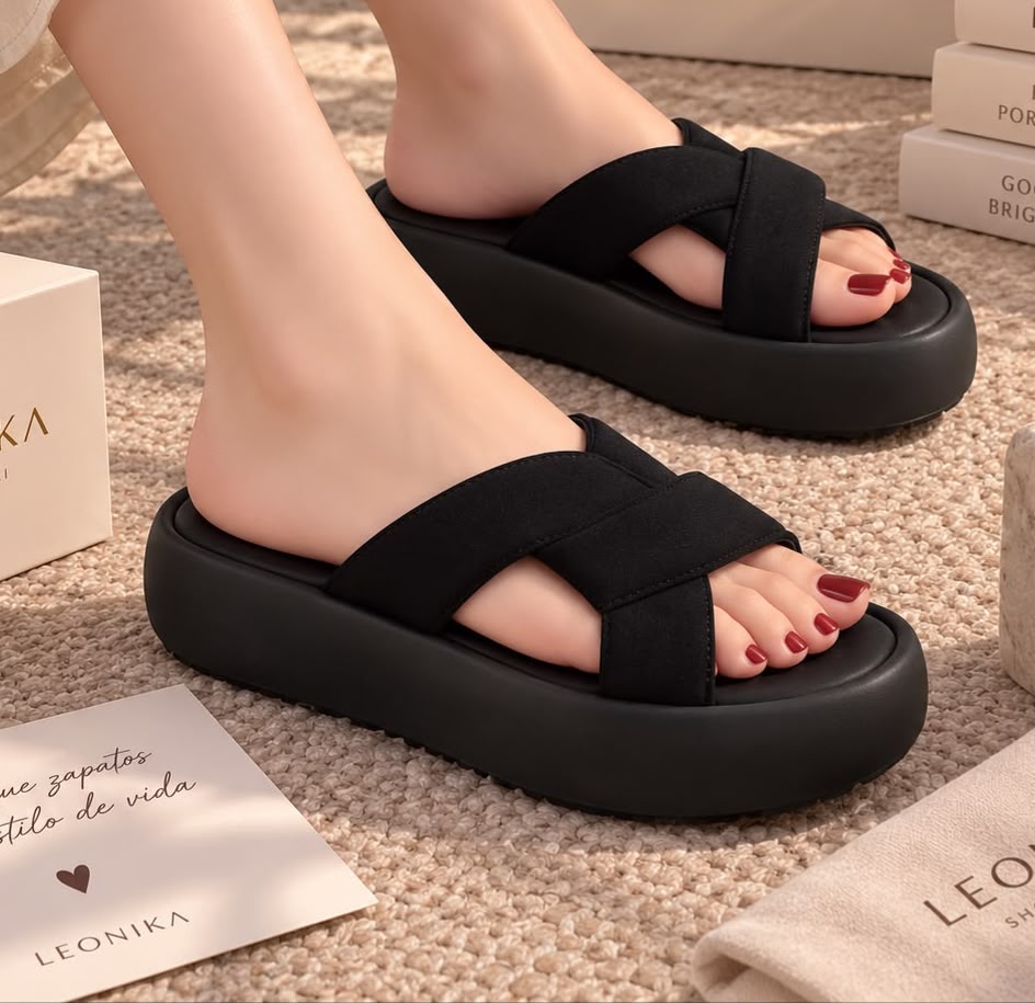 Sandalia Cruzada Negro 0912