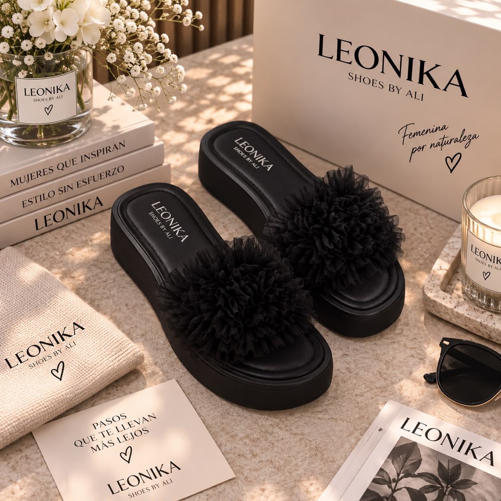 Sandalia Velo Negro 0925