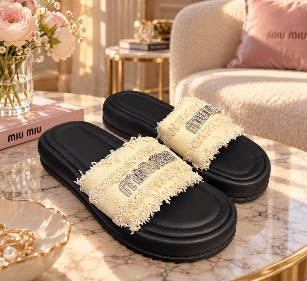 Sandalia Miu Miu Beige 0911