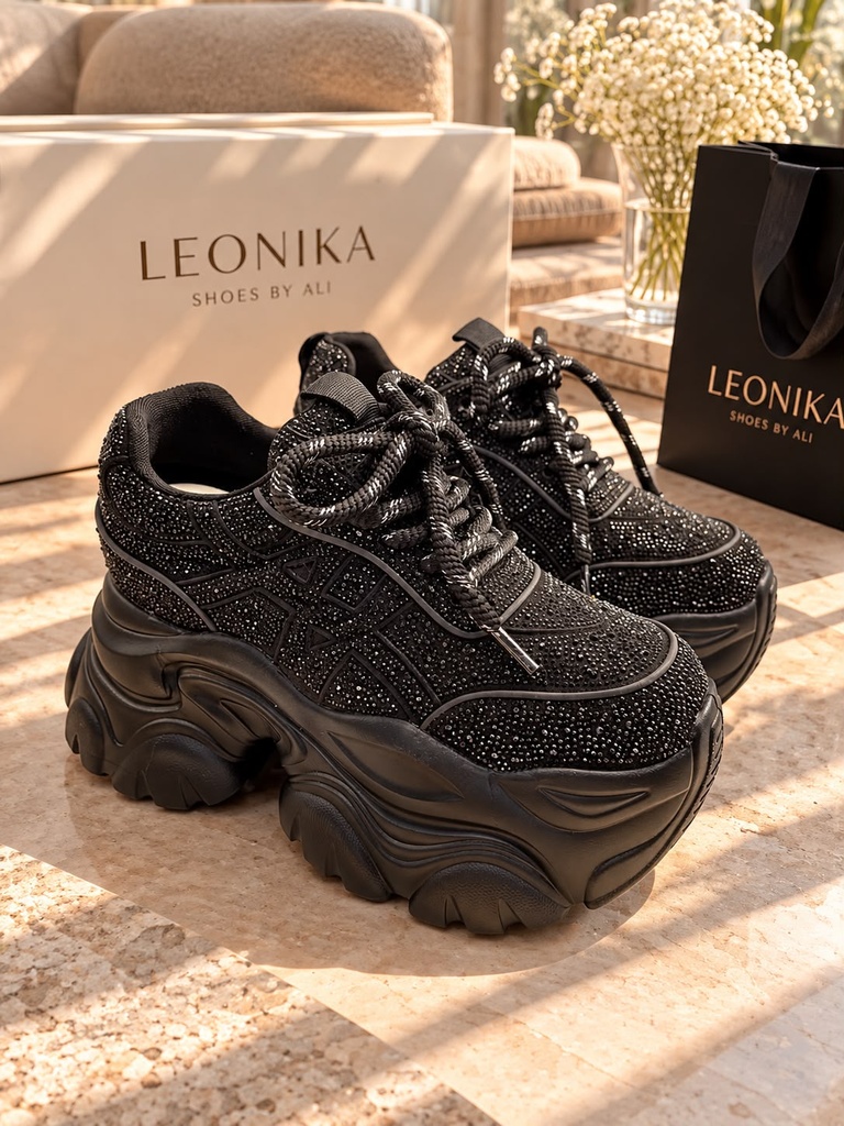 Leonika Perlado Cordon Negro Gris