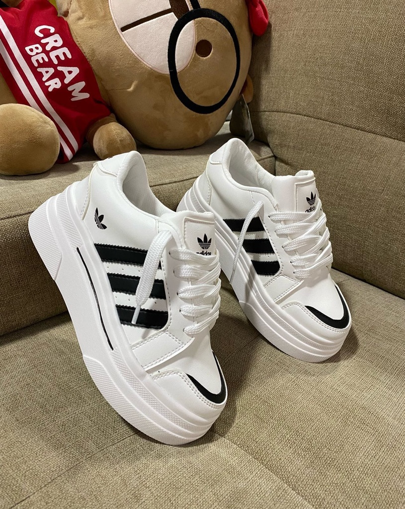 Adidas Nizza Blanco Rayas Negro