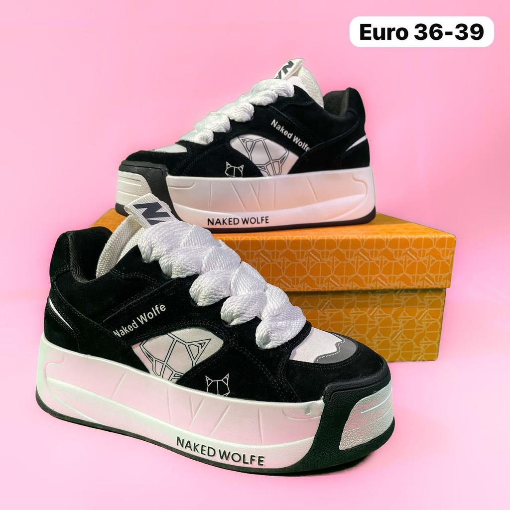 Naked Wolfe plataforma Negro Blaco GA431