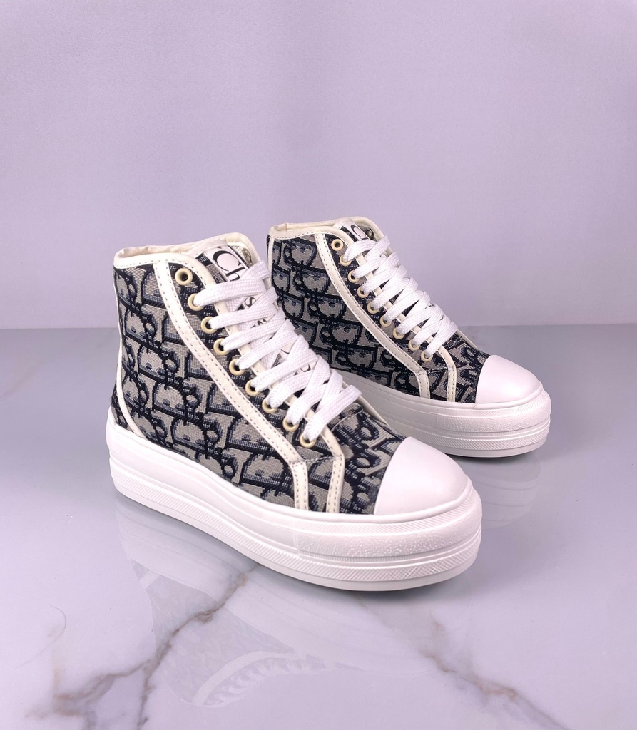 Dior Negro Bota Plataforma DR5