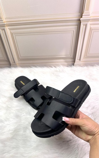 Sandalia Hermes Negro 