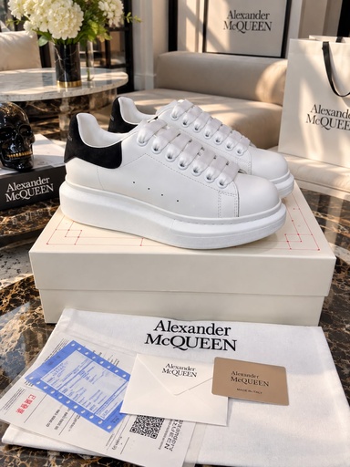 Alexander Mcqueen Blanco Talon Gamuza