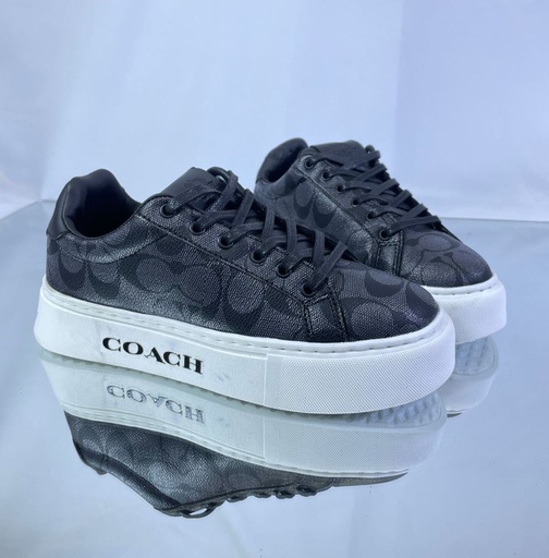 Coach Plataforma Negro Tejido