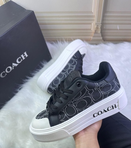 Coach Plataforma Negro Letras