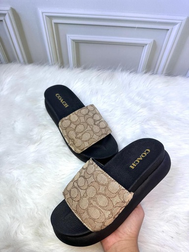 Sandalia Coach Negro Cafe