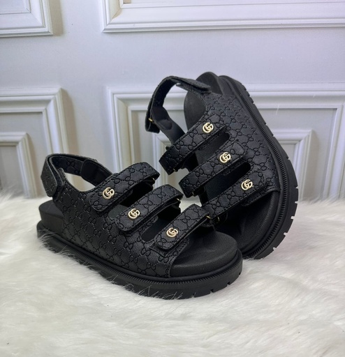 Sandalia Gucci Negro Adhesivo