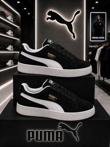 Puma XL Negro Blanco-Cordon Negro