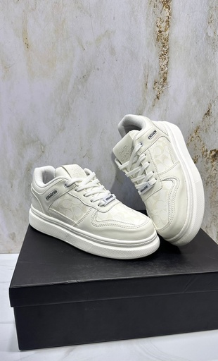 Coach Plataforma Blanco Charol